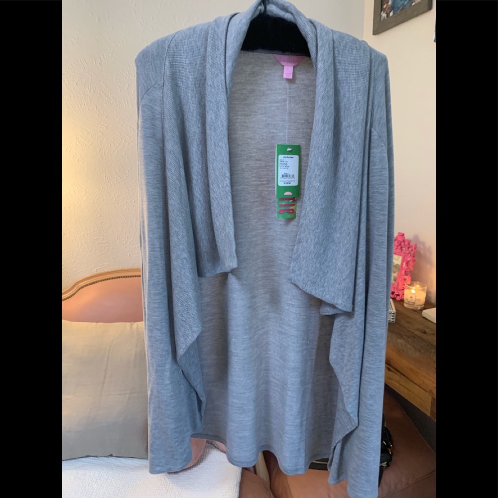 Lilly Pulitzer Gray Cardigan Sweater